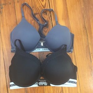 Tommy Bra Bundle - 2! Grey 34C, Black 34D.